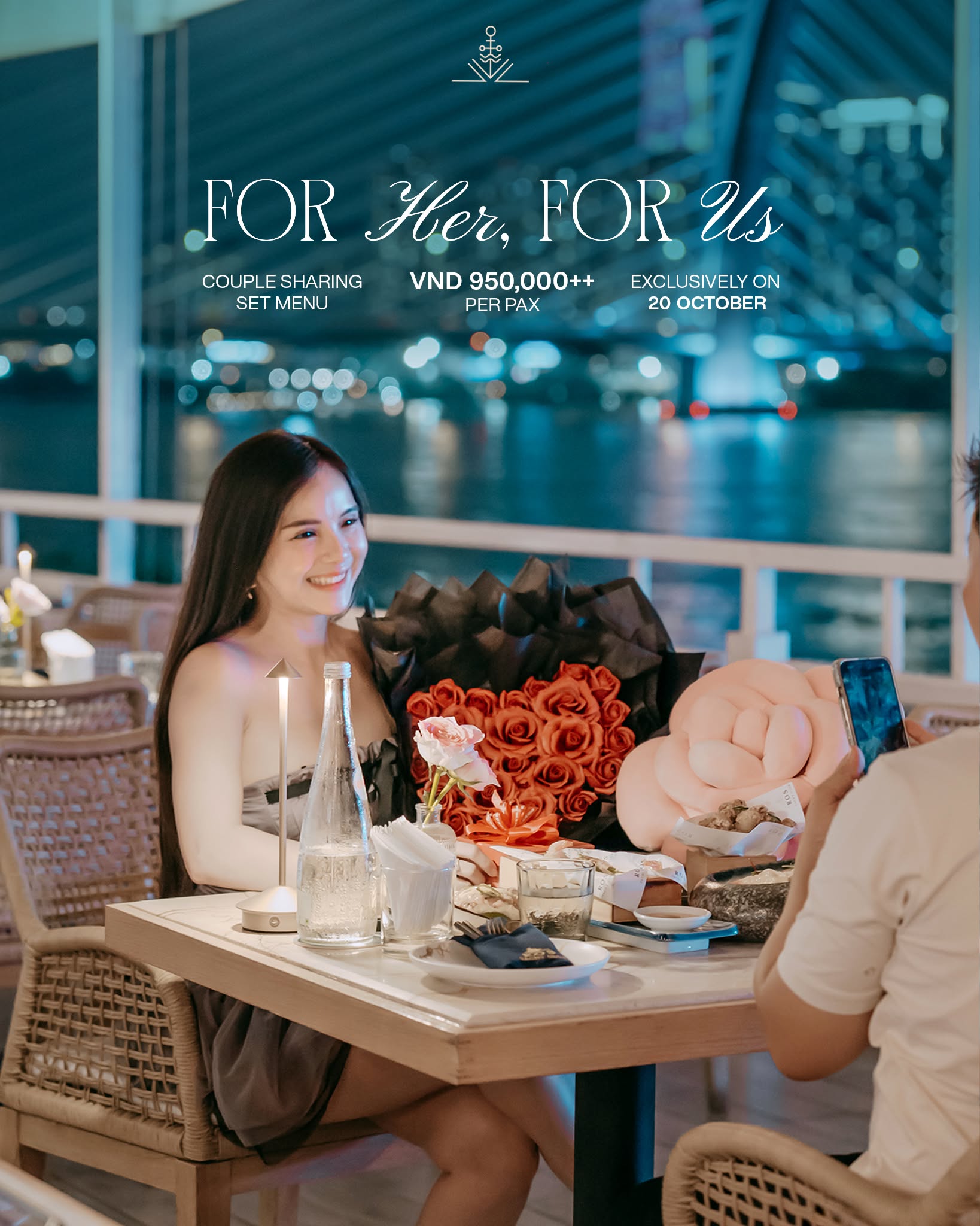 Danh-tang-nang-bua-toi-lang-man-mung-ngay-Phu-nu-Viet-Nam-20/10-tai-ROS-Yacht-Club